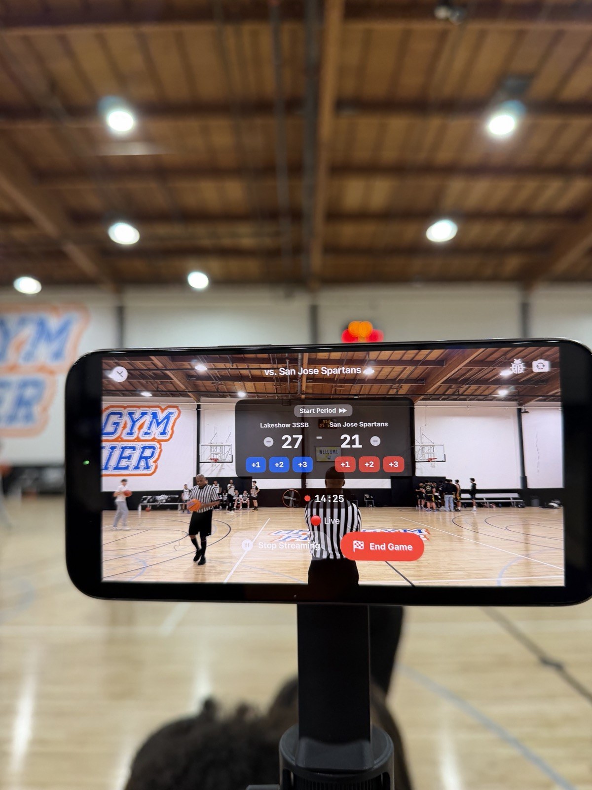 Going live courtside, keeping score right in the app